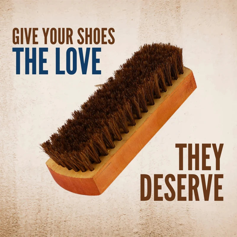Helios Natural Hair Leather Shoe Brush
